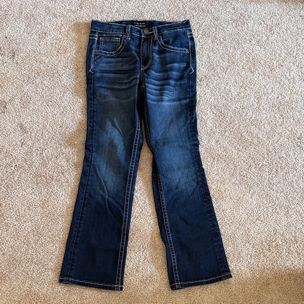 Buckle Kids Boot Cut Jeans - Dark Blue